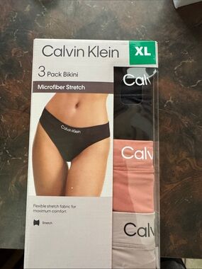 Calvin Klein 3-Pack Bikini Briefs - Black, Dusty Pink, Light Beige